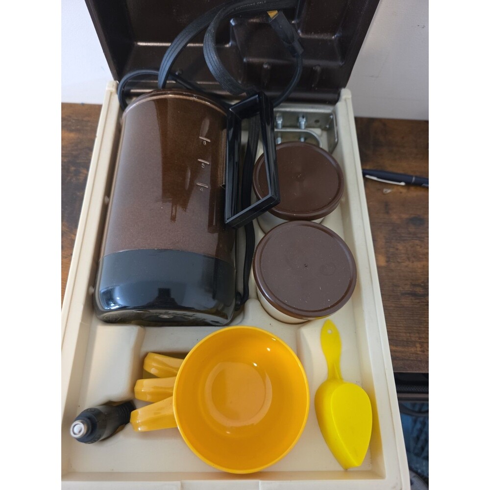 Kar-N-Home Vintage Coffee Maker Travel Kit Montgomery Ward Never Used